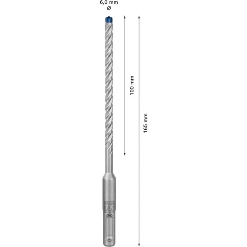 BOSCH EXPERT SDS plus-7X Hammer Drill Bit 6mm 100mm Working Length 30-Piece Set
