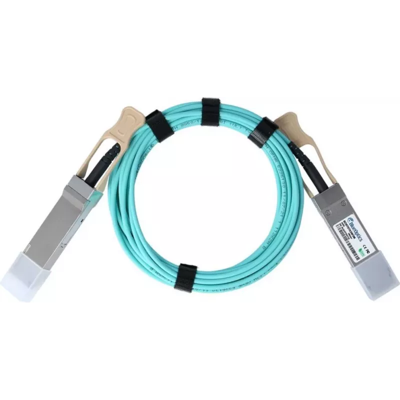 BlueOptics HPE P08300-001 Compatible QSFP56 Active Optical Cable (AOC), 200GBASE-SR4, 5m