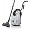 Bosch BGL38WH2 Bagged Cylinder Vacuum Cleaner, 600W, White/Anthracite