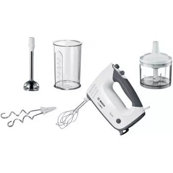 Bosch MFQ37480 ErgoMixx Hand Mixer, 750 W, White/Grey