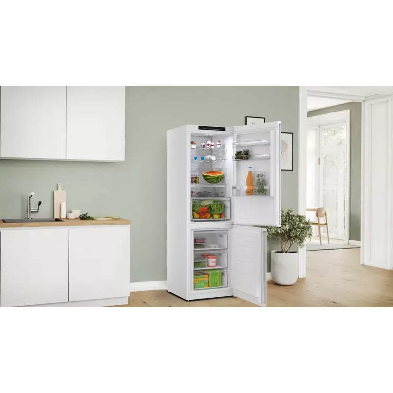 Bosch KGN362WCF Freestanding Fridge Freezer, White, 308L, NoFrost, VitaFresh