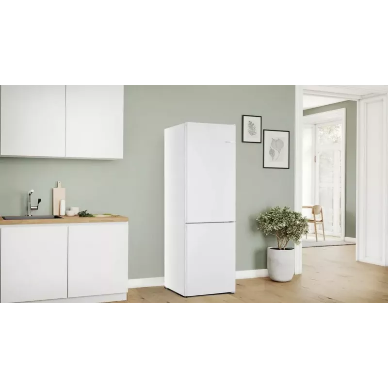 Bosch KGN362WCF Freestanding Fridge Freezer, White, 308L, NoFrost, VitaFresh