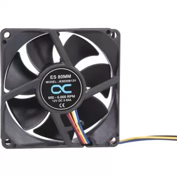 Alphacool ES 80mm 800-6000 RPM Fan 80x80x25mm (Black, Two Ball Bearing, PWM, 80 mm)