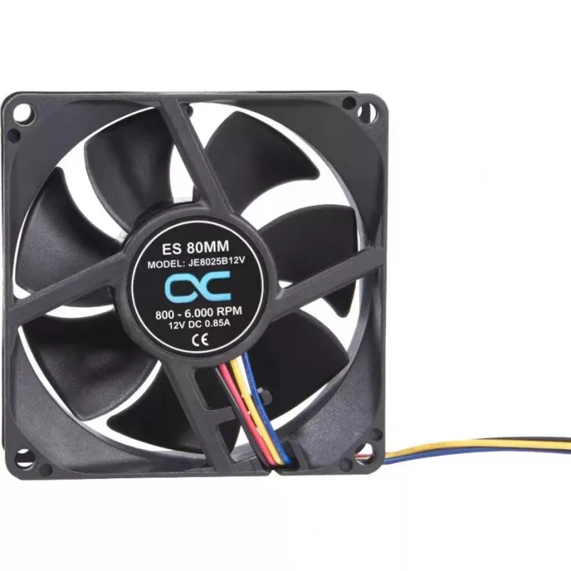 Alphacool ES 80mm 800-6000 RPM Fan 80x80x25mm (Black, Two Ball Bearing, PWM, 80 mm)