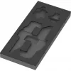 WERA 9840 Foam Insert for L-Key Set 1 (Black/Grey, for Tool Rebel Workshop Trolley)