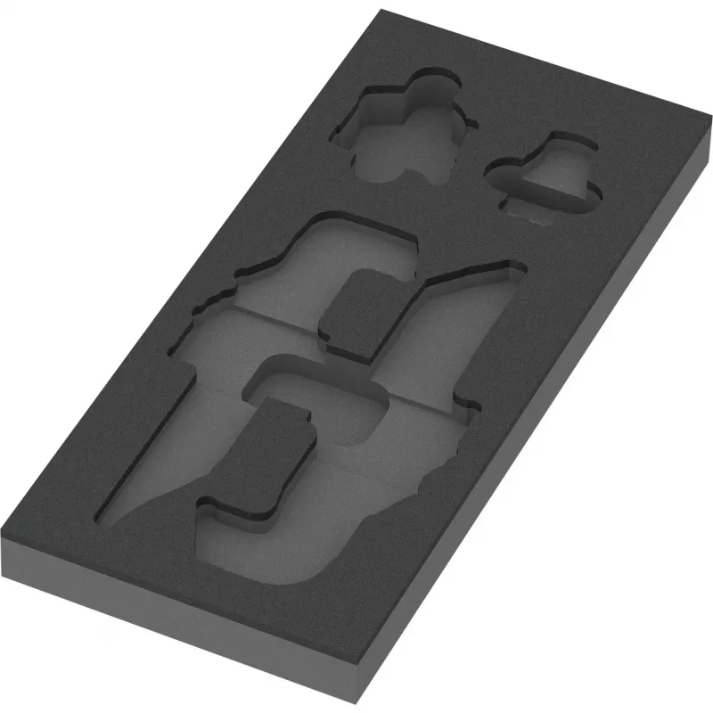 WERA 9840 Foam Insert for L-Key Set 1 (Black/Grey, for Tool Rebel Workshop Trolley)
