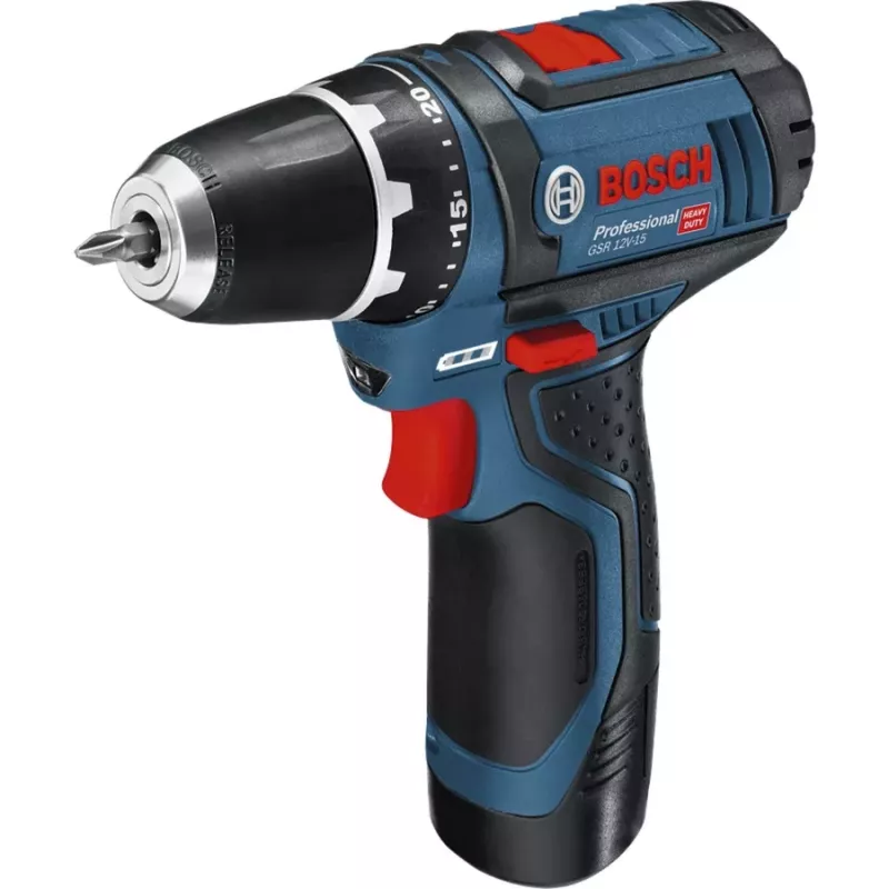 Bosch Power Tools 12V 5-Piece Tool Set GOP + GSR + GDR + GSA + GLI (Blue, 3x Li-Ion 2.0Ah Battery)
