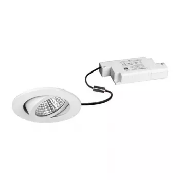 Brumberg 39353073 DAMITA LED Ceiling Spotlight Round White 6W 230V IP65 Swiveling Phase-Cut Dimmable 3000K Warm White