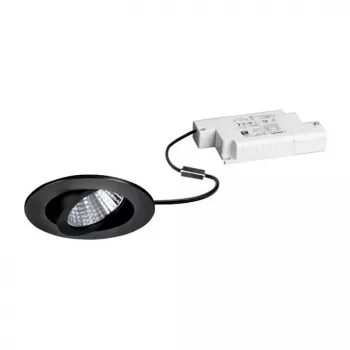 BRUMBERG DAMITA Round LED Recessed Spotlight 6W 480lm 3000K Warm White IP65 Black Swivel 30° Phase-Cut Dimmable 230V
