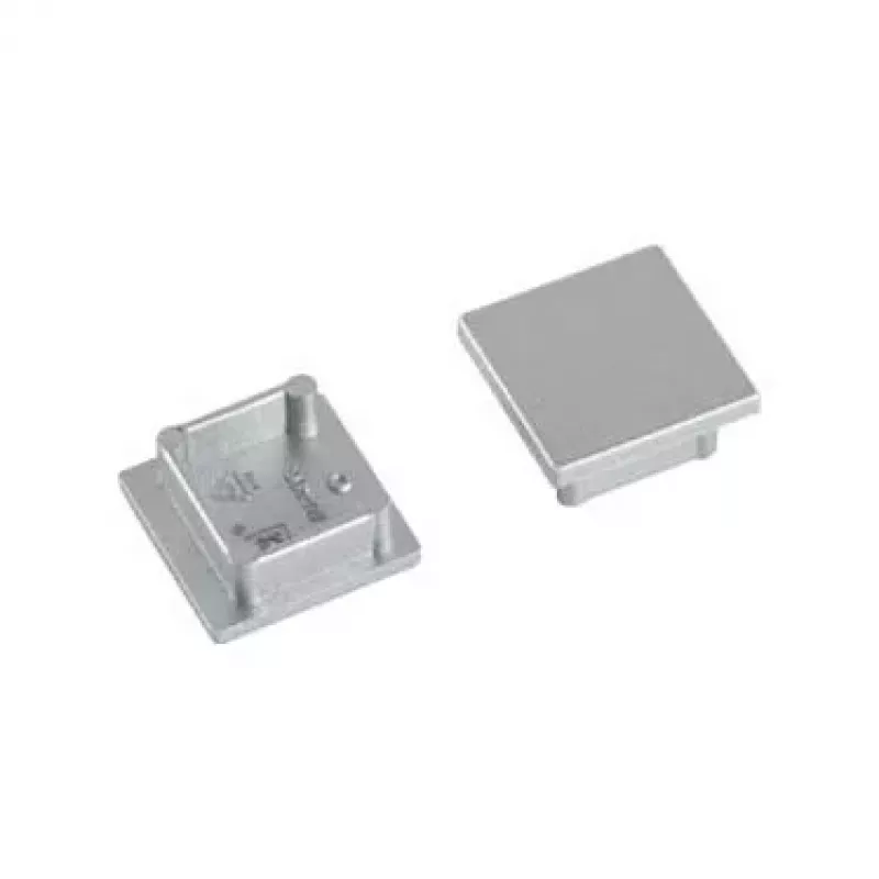 Brumberg 53039260 End Cap Set for QUALITYFLEX LED Profiles, Silver, Plastic