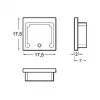 Brumberg 53039260 End Cap Set for QUALITYFLEX LED Profiles, Silver, Plastic