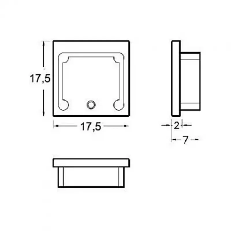 Brumberg 53039260 End Cap Set for QUALITYFLEX LED Profiles, Silver, Plastic