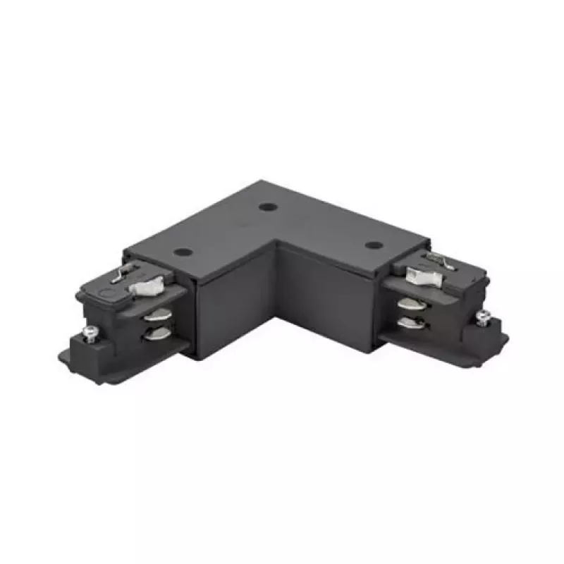 Brumberg 87126080 90° Corner Connector for ONETRACK DALI 3-Phase Track System, Black