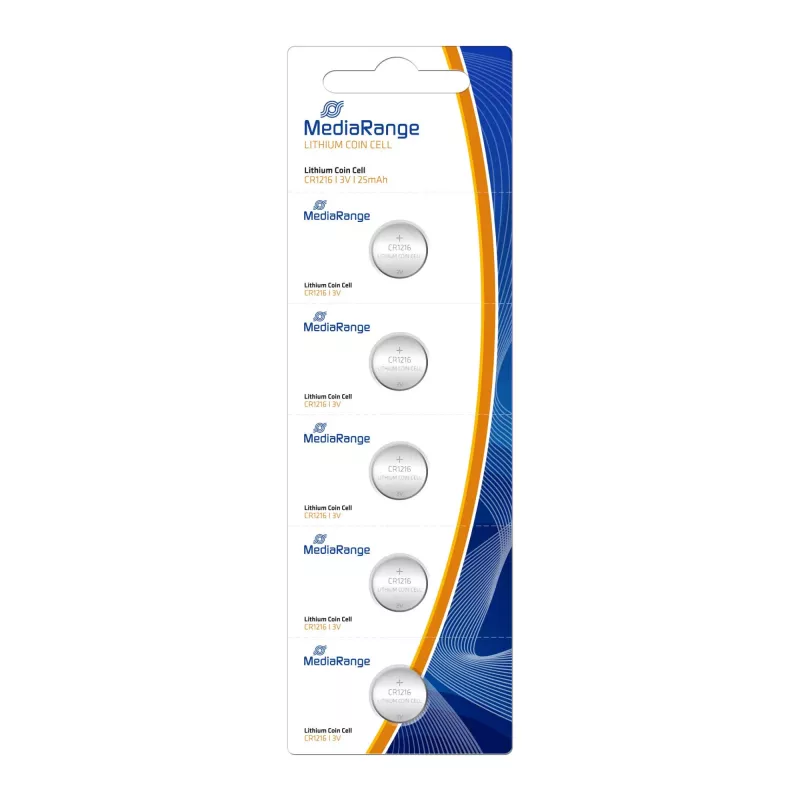 MEDIARANGE MRBAT133 CR1216 3V Lithium Button Cell Battery (5-Pack)