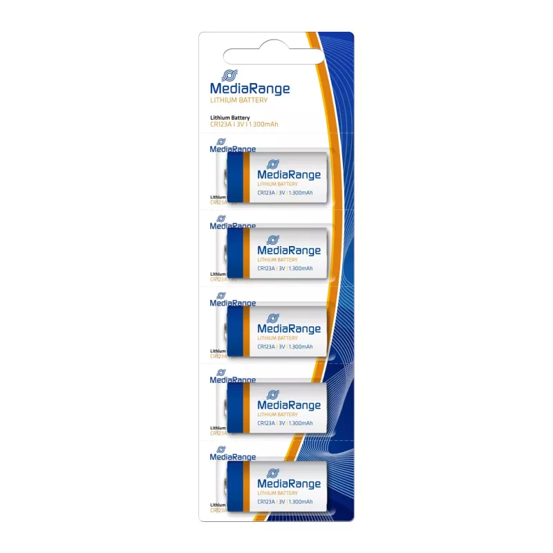 MEDIARANGE MRBAT150 CR123A 3V Lithium Battery 5-Pack