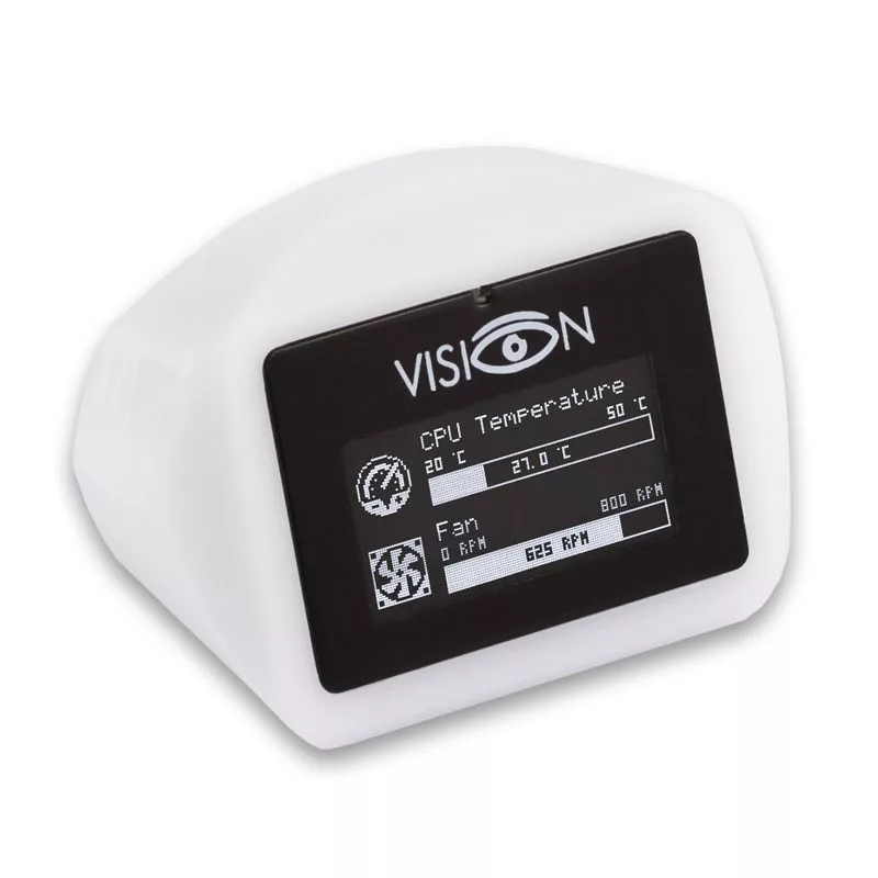 AQUA COMPUTER VISION Glow Desktop Unit with IR Receiver and Temperature Measurement