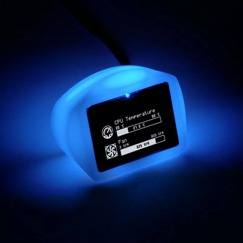 AQUA COMPUTER VISION Glow Desktop Unit with IR Receiver and Temperature Measurement