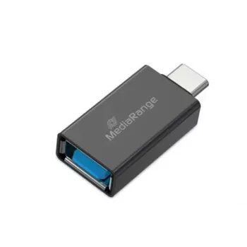MEDIARANGE MRCS216 USB-A to USB-C Adapter, Black, 5 Gbps