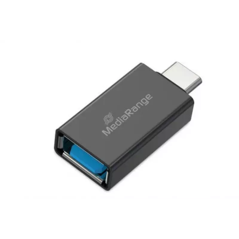 MEDIARANGE MRCS216 USB-A to USB-C Adapter, Black, 5 Gbps