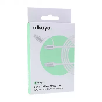 ALKAYA Speed Flex Braided Data Cable 65W 1m White (CL-60006)