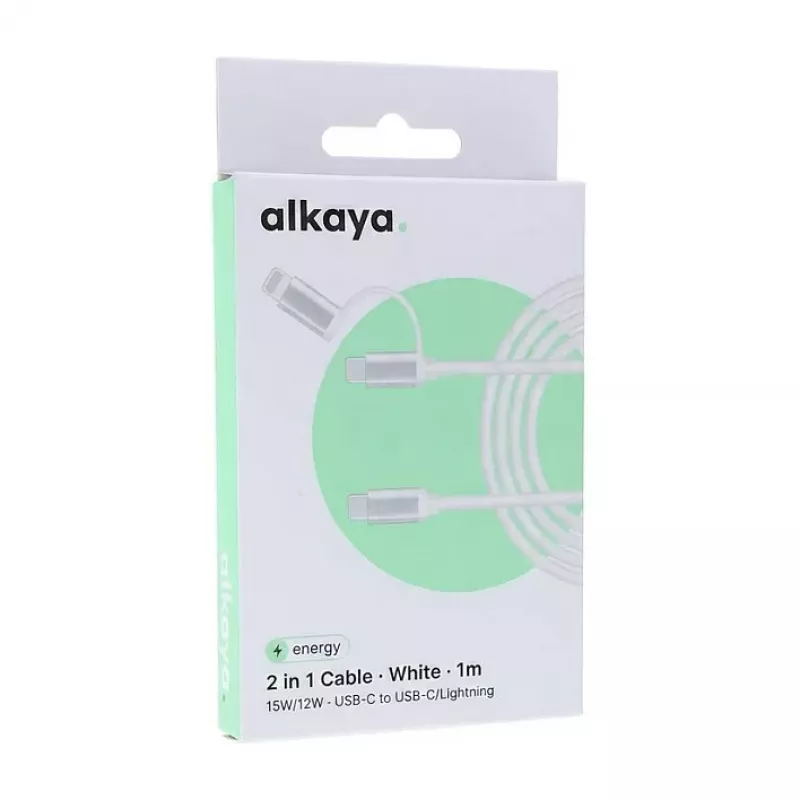 ALKAYA Speed Flex Braided Data Cable 65W 1m White (CL-60006)