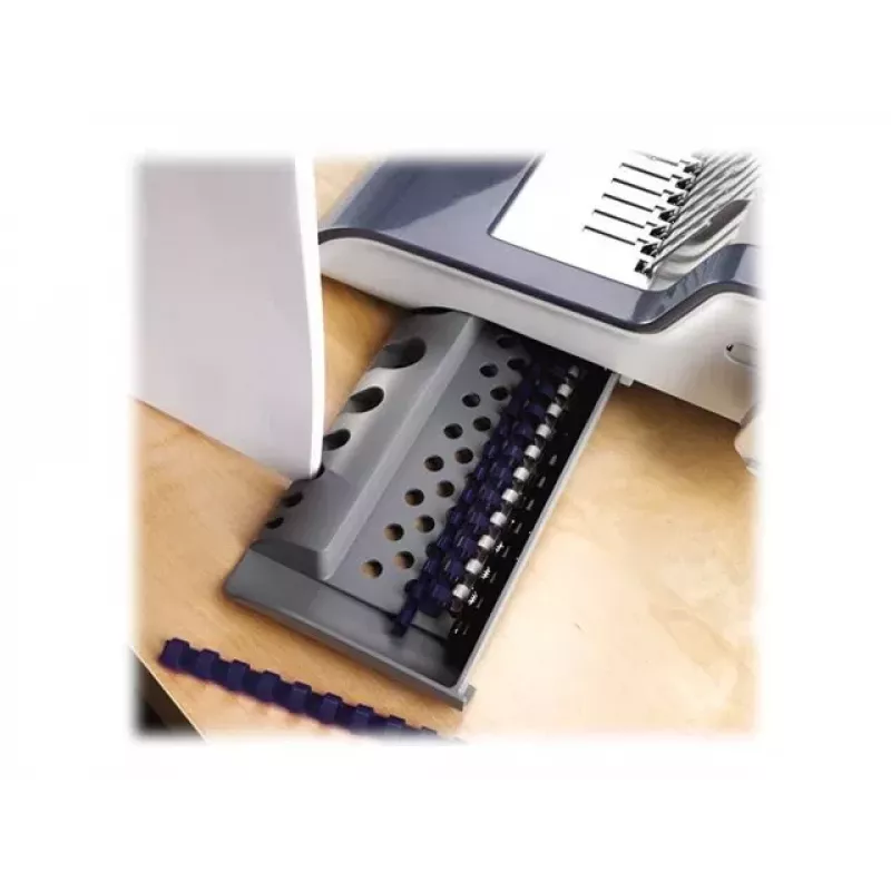 Fellowes Quasar-E 500 Electric Comb Binding Machine, 20-Sheet Punch, 500-Sheet Binding Capacity, A4, 21 Rectangular Holes, Adjustable Margin, Metal/Plastic Housing, Large Waste Tray