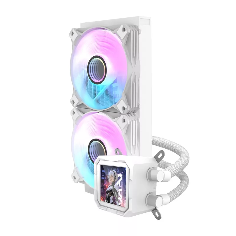 Darkflash DV240S White 240mm All-in-One Liquid CPU Cooler with ARGB Lighting