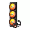 DARKFLASH DE360 Black All-in-One Liquid CPU Cooler, 360mm Radiator, 3x 120mm PWM Fans, White LED Pump