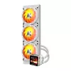 DARKFLASH DE360 White 360mm All-in-One Liquid CPU Cooler with White LED Pump, 3x120mm PWM Fans