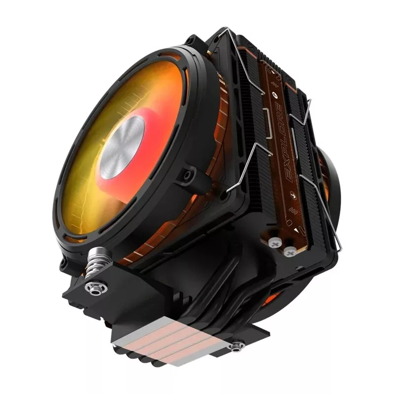 Darkflash E400 PLUS Black Active CPU Air Cooler, 120mm PWM Fan, 4 Heat Pipes, 180W TDP, Intel/AMD