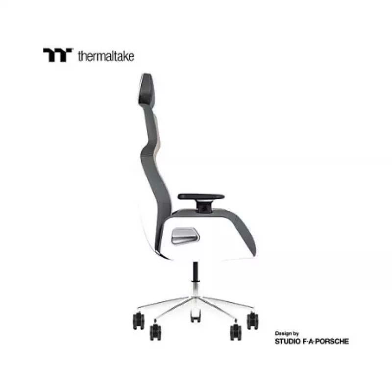 Thermaltake ARGENT E700 Glacier White with Slate Gray Crayon Real Leather Chair