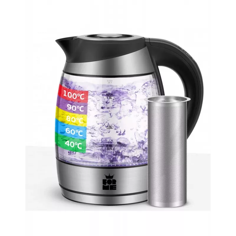 ForMe FKG-488 Cordless Electric Kettle 1.8 L Silver/Black