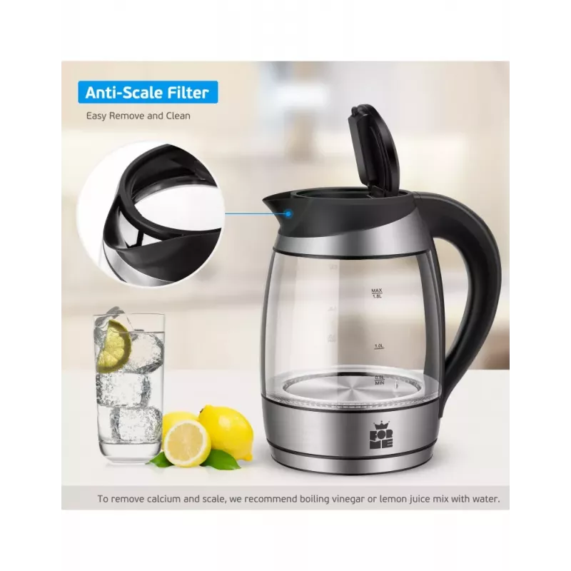 ForMe FKG-458 Cordless Electric Kettle 1.8 L Stainless Steel / Black