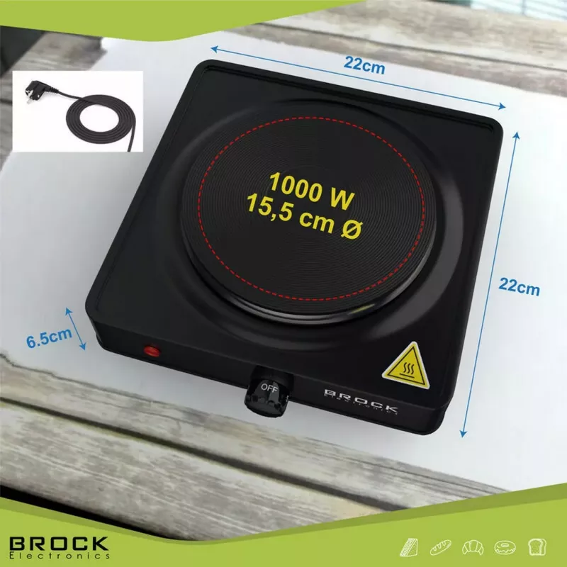 Brock EP 100 BK Electric Kettle 1.0L 1100W Black