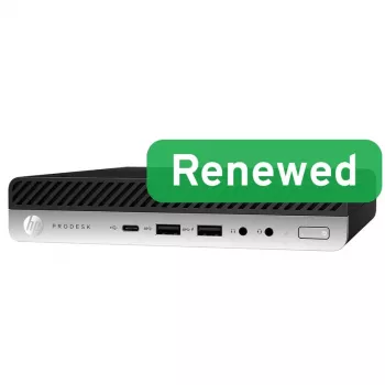 HP Renewed Grade A ProDesk 600 G5 DM Intel Core i3-9100T 8 GB NVMe 128 GB Intel UHD Graphics 630 Windows 11 Home