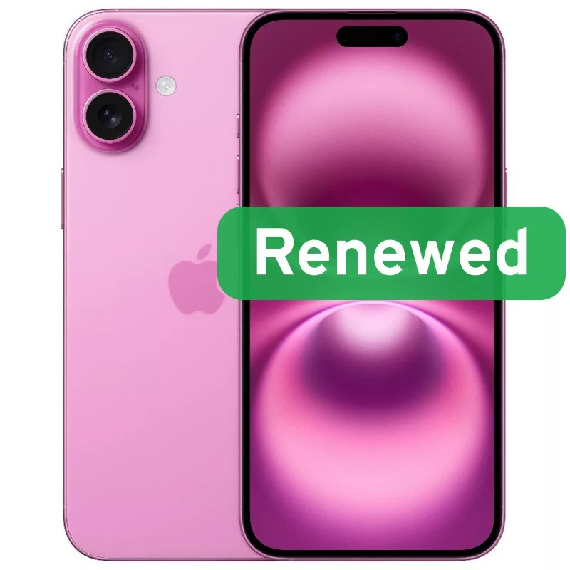 Apple Renewed Grade C iPhone 16 Plus 128 GB Pink 6.7 inch 5G