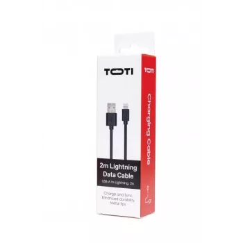 SEEK TOTI USB-A to Lightning, 2m PVC Data Cable 2A (non-MFI), Black