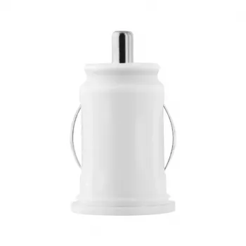 TOTI Dual USB Car Charger with Micro USB Cable 1m 2.1A, White