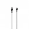 SEEK TOTI USB-A to Lightning 2m Braided Cable 2A (Non-MFI) Black