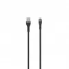 SEEK TOTI USB-A to USB-C Braided Cable 2m 3A Black