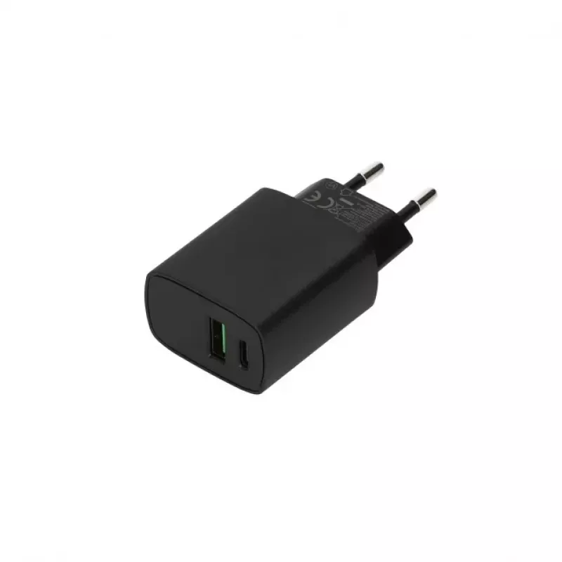 SEEK TOTI 20W Type-C + USB A Wall Fast Charger, Black