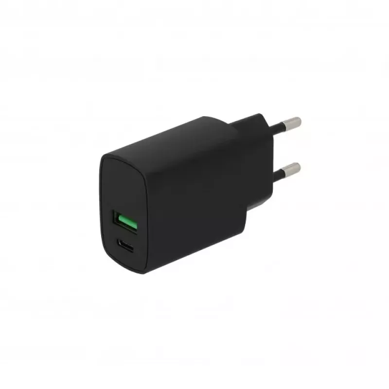 SEEK TOTI 20W Type-C + USB A Wall Fast Charger, Black
