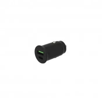 SEEK TOTI 30W Type-C + USB A Car Fast Charger, Black
