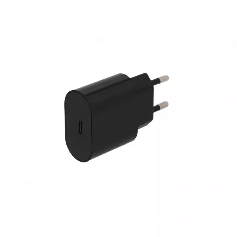 SEEK TOTI 20W Type-C PD Wall Fast Charger with Type-C to Type-C, 1 m PVC Data Cable 3A, Black