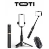 SEEK TOTI Selfie Stick with Hidden Design Stable Tripod Q12, Black