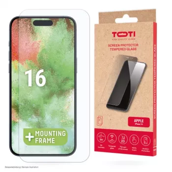 TOTI Tempered Glass 2D Screen Protector Full Cover for iPhone 16/15 Pro/15 Transparent