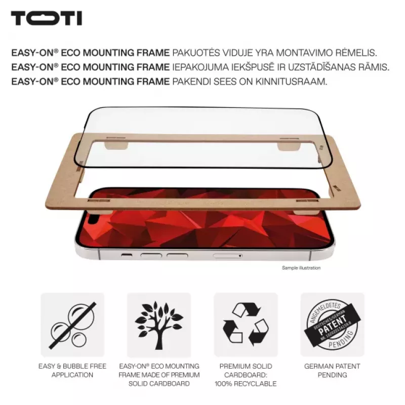 TOTI PREMIUM Premium Tempered Screen Protector Glass 3D Full Cover for Apple iPhone 16