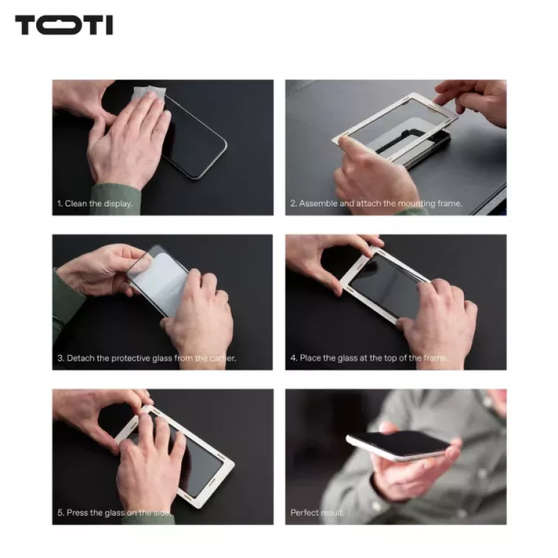 TOTI PREMIUM Premium Tempered Screen Protector Glass 3D Full Cover for Apple iPhone 16 Plus / 15 Plus