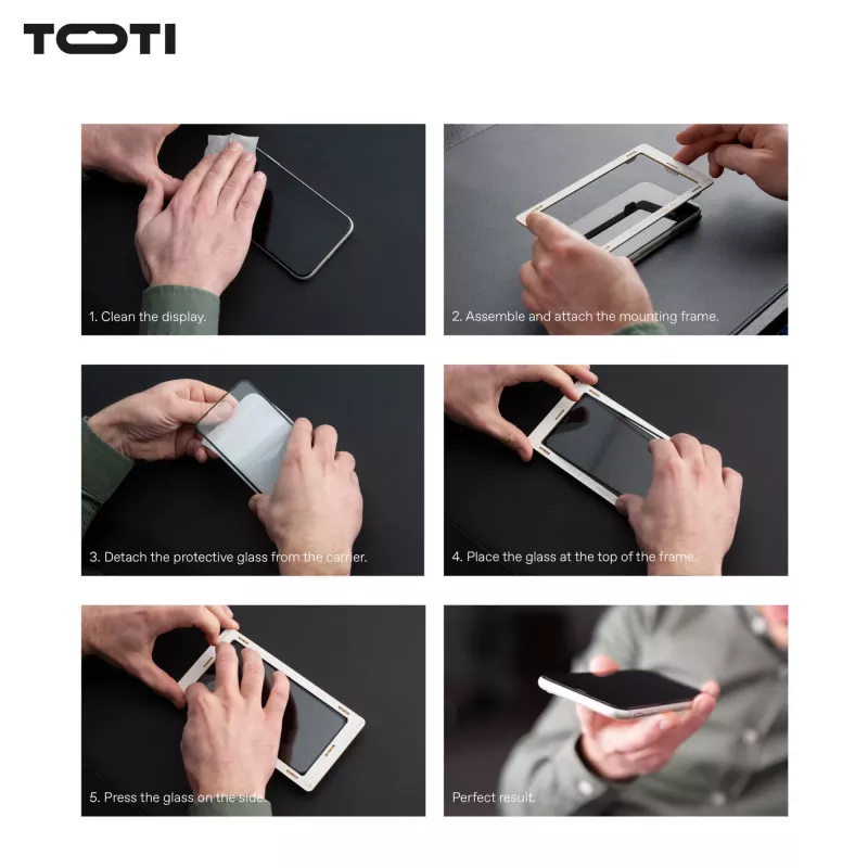 TOTI PREMIUM Premium Tempered Glass Screen Protector 3D Full Cover for Apple iPhone 17 Pro Max