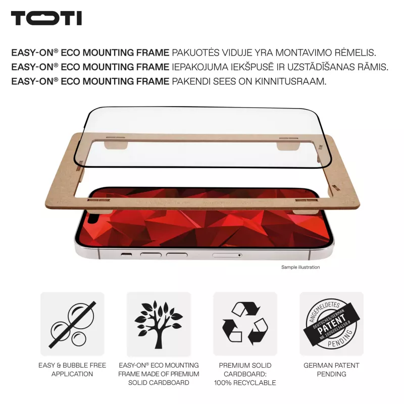 TOTI PREMIUM Premium Tempered Glass Screen Protector 3D Full Cover for Apple iPhone 17 Pro Max